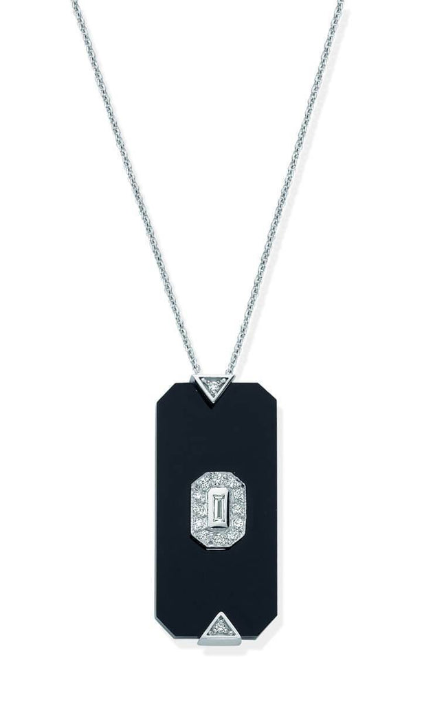 DARK ONYX BAGUETTE NECKLACE