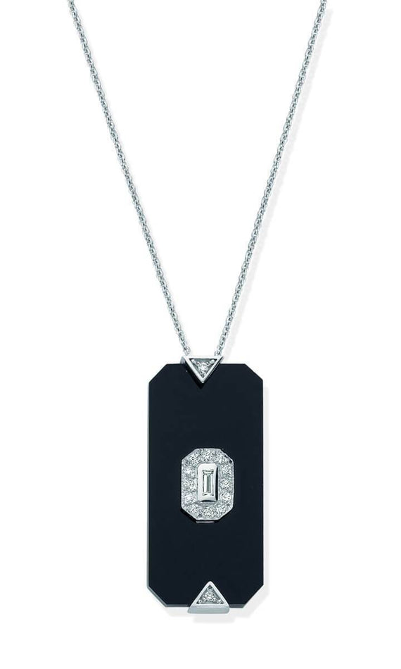 DARK ONYX BAGUETTE NECKLACE
