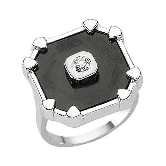 DARK ONYX MINI SOLITAIRE SIGNET