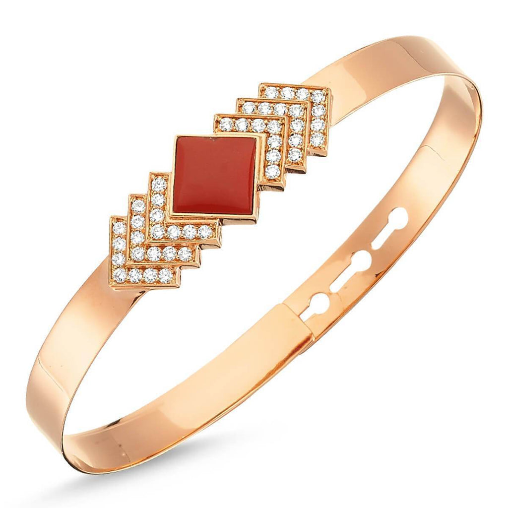 GEOMETRIA DIAMOND & CARNELIAN BRACELET