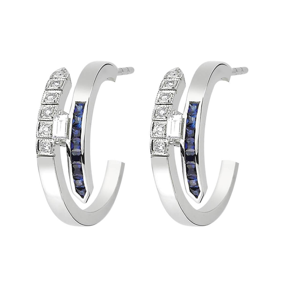 LOVE SAPPHIRE ETERNITY HOOP EARRINGS