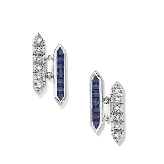 LOVE SAPPHIRE & DIAMOND EARRINGS