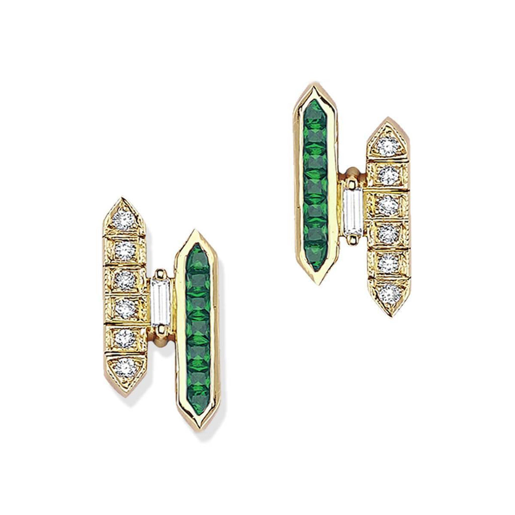 LOVE EMERALD & DIAMOND EARRINGS