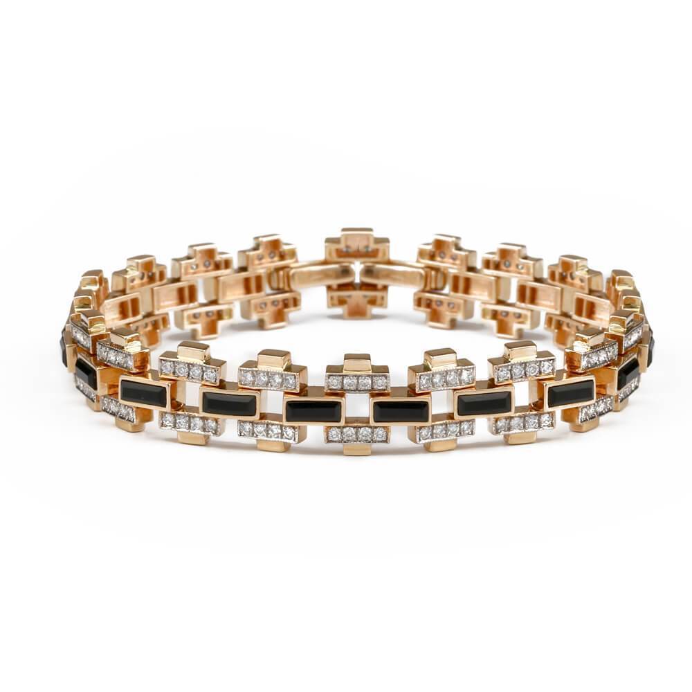 LUNA LUCE ONYX & DIAMOND BRACELET