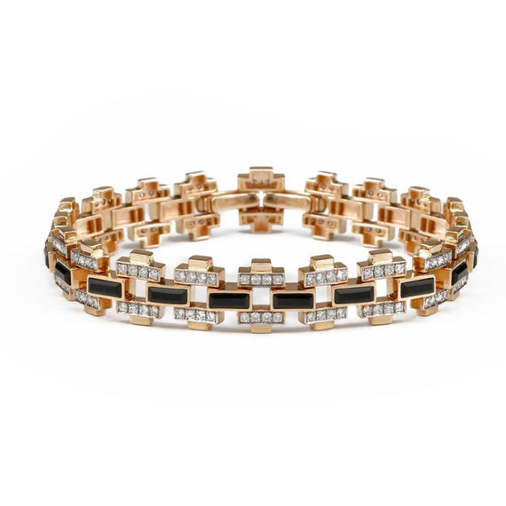 LUNA LUCE ONYX & DIAMOND BRACELET