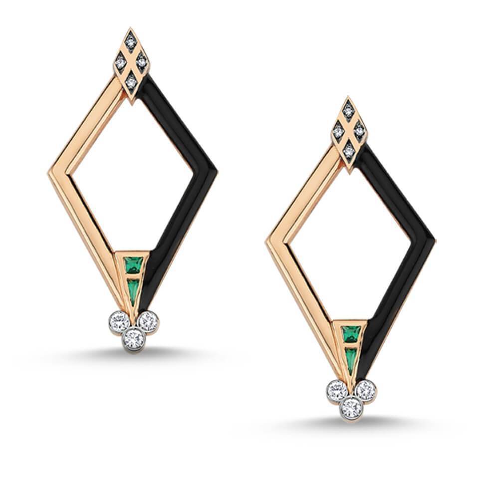 LUNA LUCE DIAMOND SHAPED EARRINGS