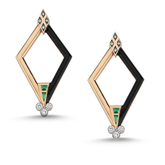 LUNA LUCE DIAMOND SHAPED EARRINGS
