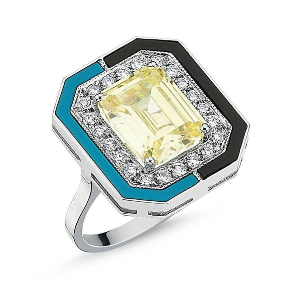 LUNA LUCE MALACHITE & ONYX RING