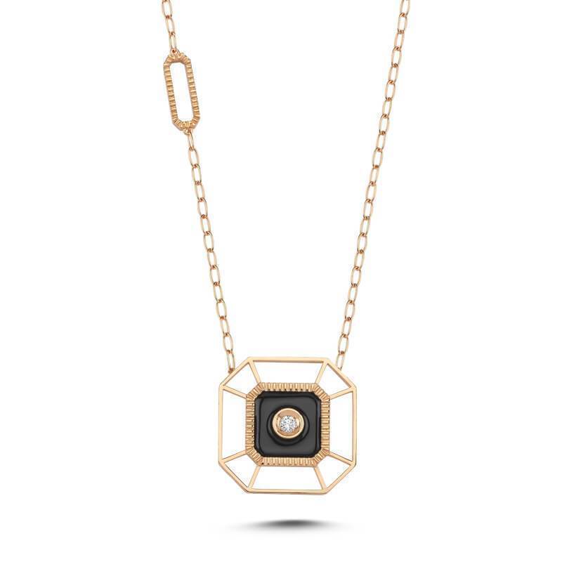 MATISSE ONYX SQUARE NECKLACE