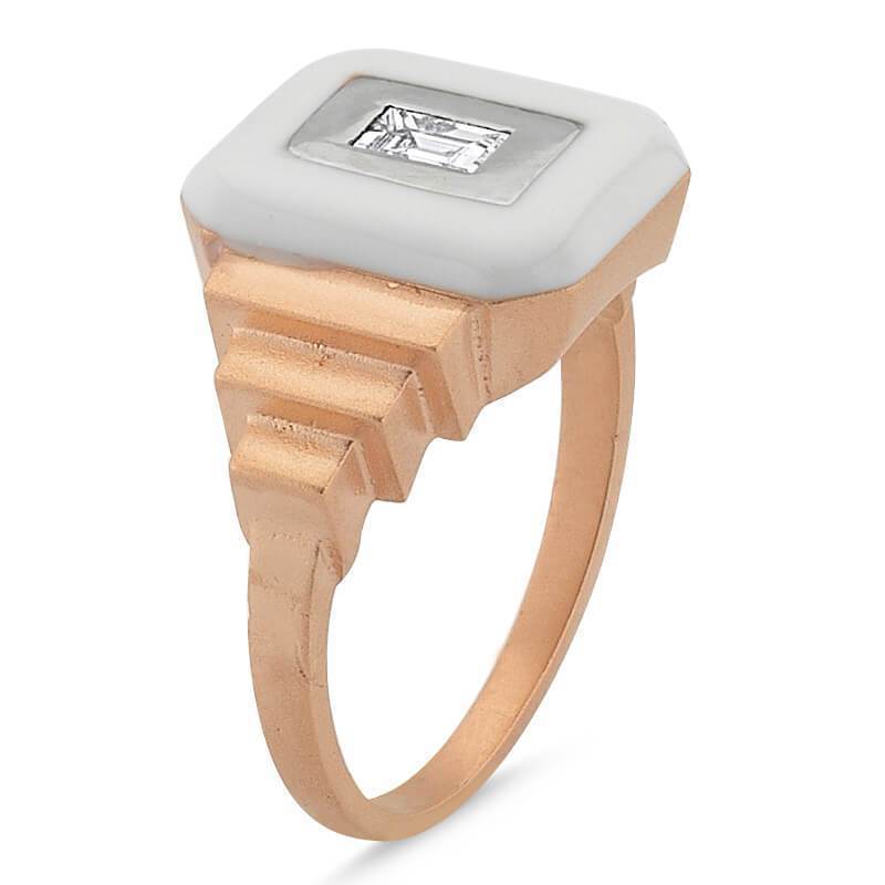 MATISSE MATTE GOLD BAGETTE RING