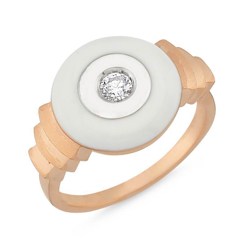 MATISSE MATTE GOLD SOLITAIRE CIRCLE RING