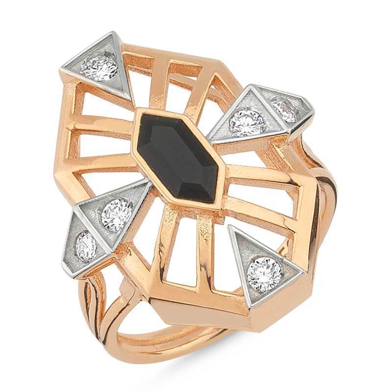 MATISSE ONYX & DIAMOND RING