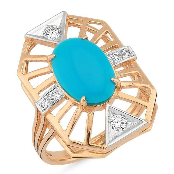 MATISSE TURQUOISE & DIAMOND RING