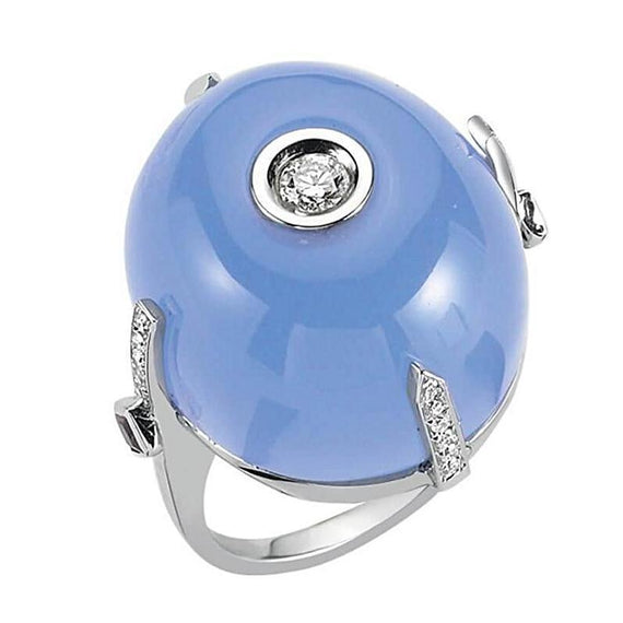 SKY DIAMOND SOLITAIRE BLUE MOON RING