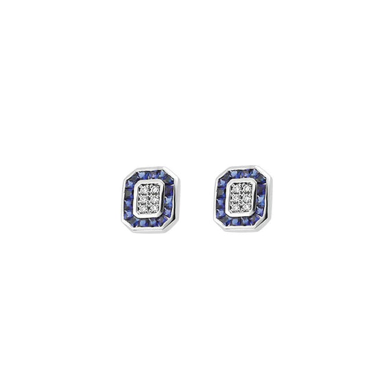 TRIO SAPPHIRE & DIAMOND EARRINGS
