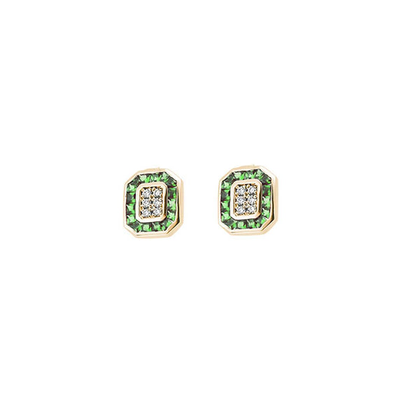 TRIO EMERALD & DIAMOND EARRINGS