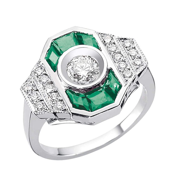 PARIS LARGE EMERLAD RING
