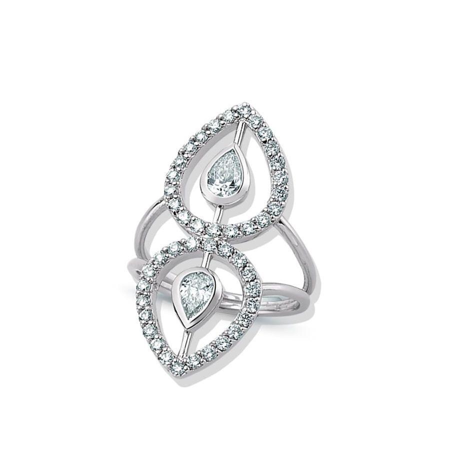 PARIS MIRRORED TEAR DROP RING